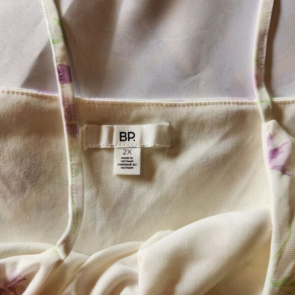 BP Nordstrom‎ Tank Top Camisole Women's 2X Ivory Sophie Floral Cinched Front - Picture 2 of 3